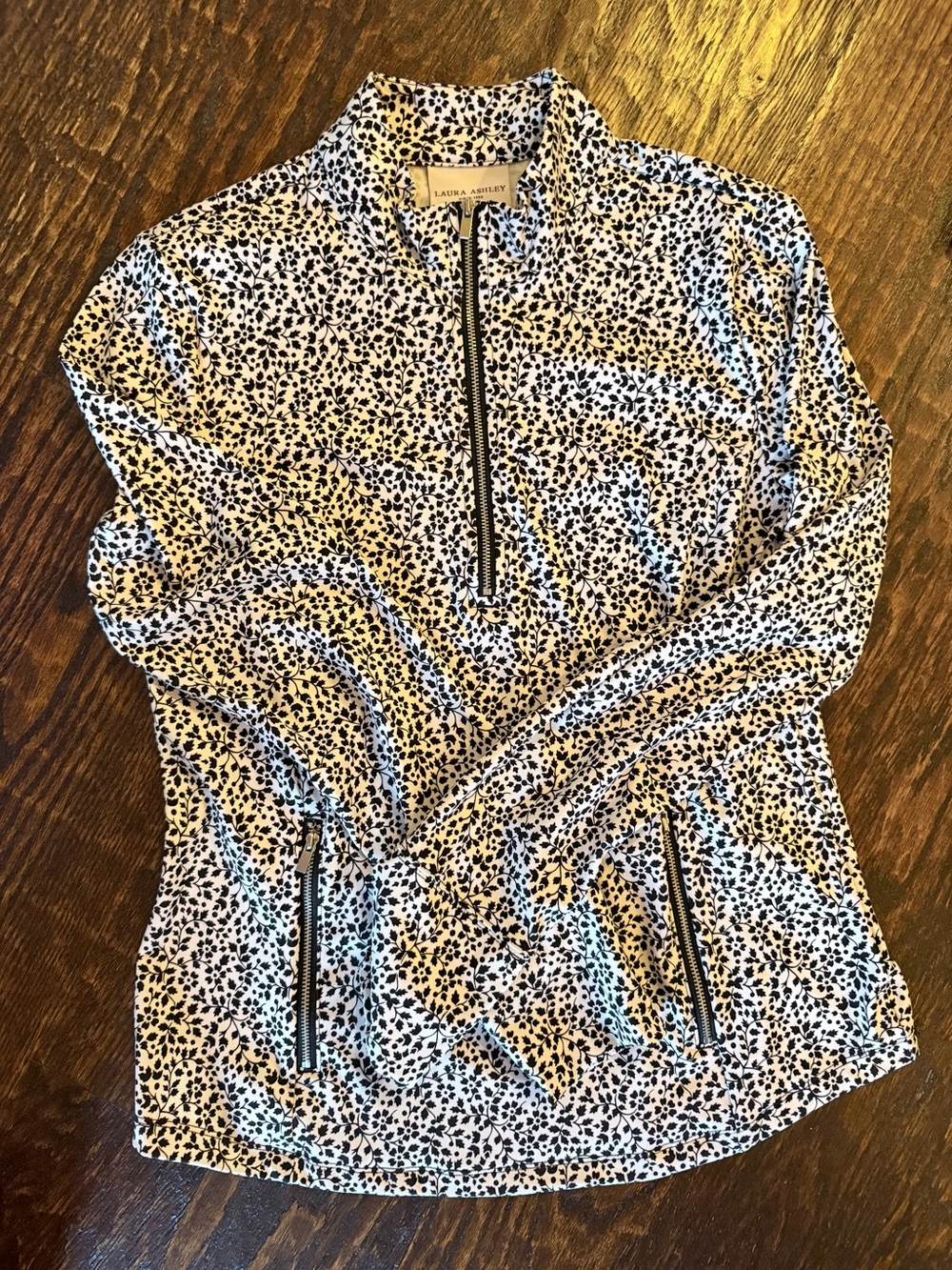 Two Laura Ashley tops and one Sigrid Olsen top : Blue/white/black Half-Zip Tops - Picture 5 of 9